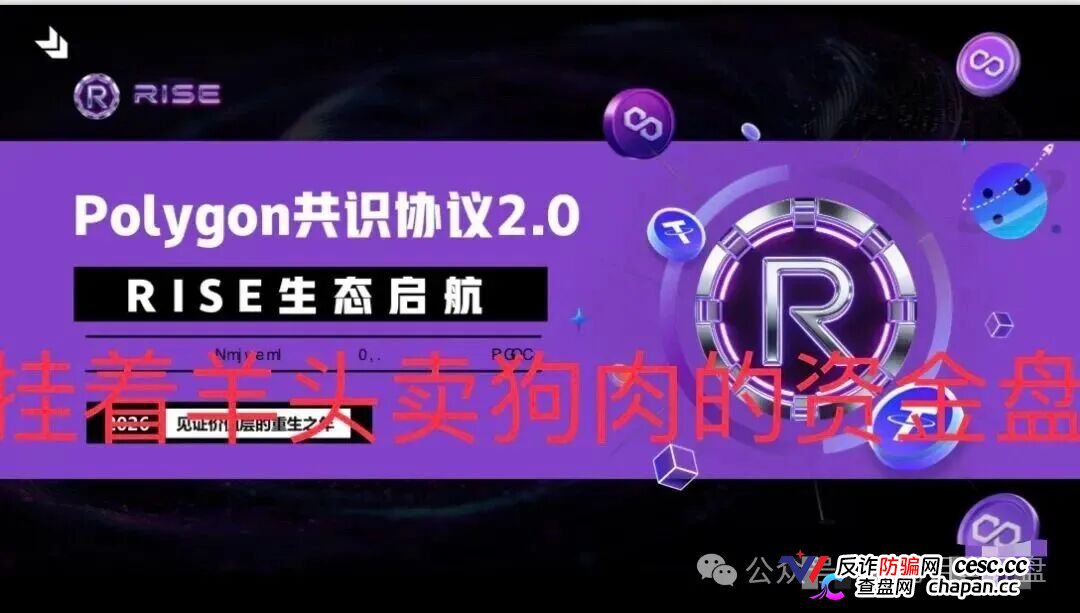 【预警】RISE打着polygon官方共识协议诈骗，其实就是拉布布仿盘，崩盘进入倒计时(4)