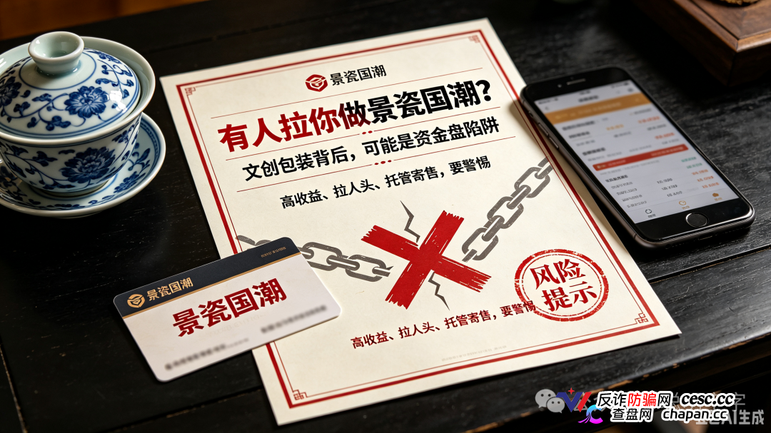 紧急预警｜“景瓷国潮”：正主声明从未授权，月收益30%靠新钱填旧账，国潮外衣下是典型资金盘